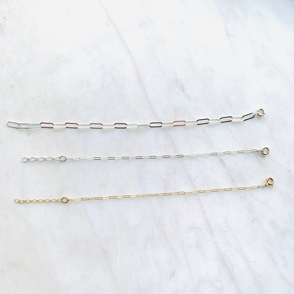 Paperclip chain bracelet