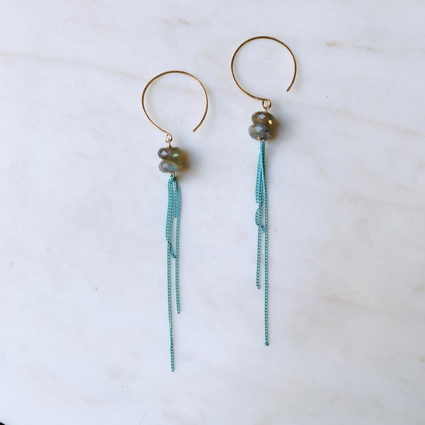 Gemstone Icicle Earring