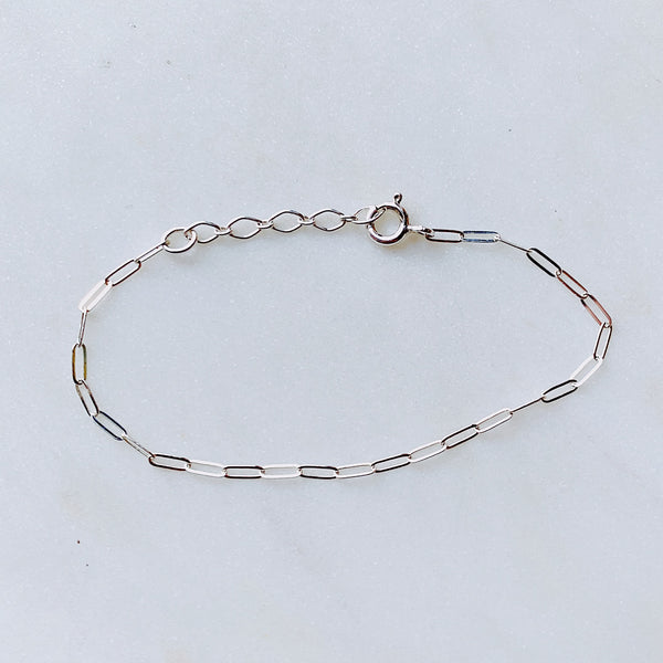 Paperclip chain bracelet