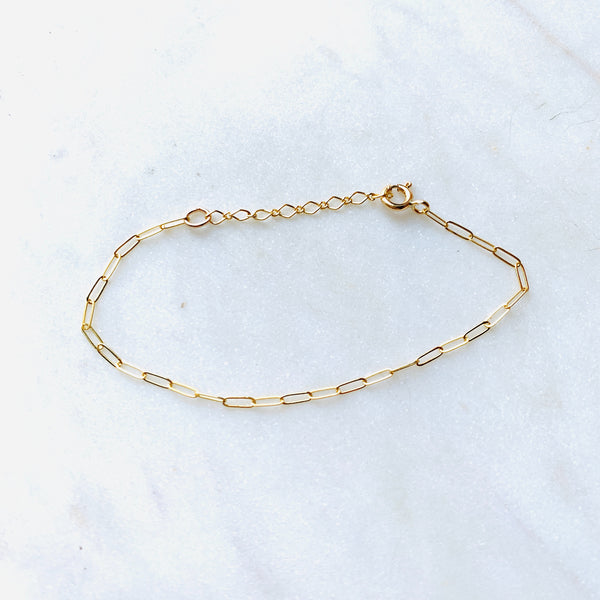 Paperclip chain bracelet