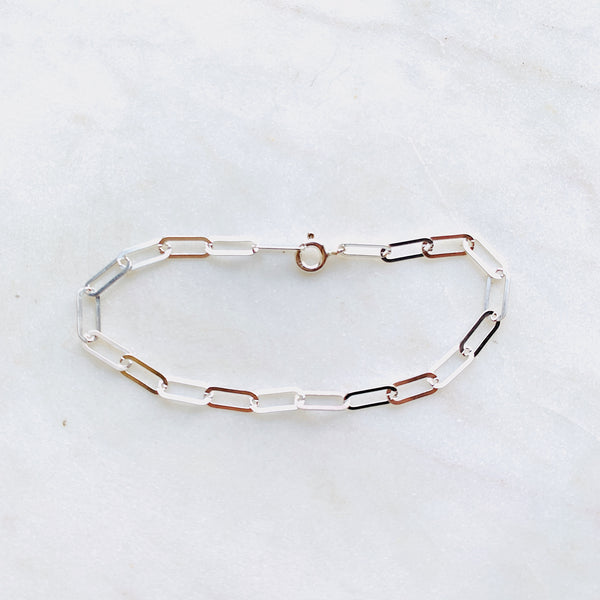 Paperclip chain bracelet