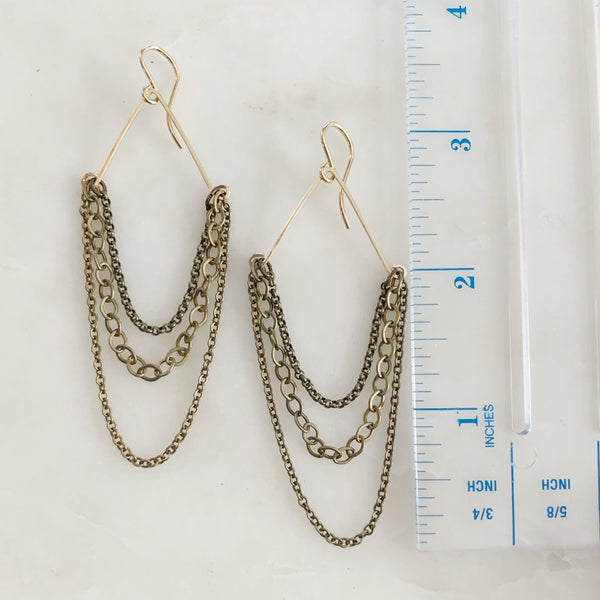 Draped Chain earrings