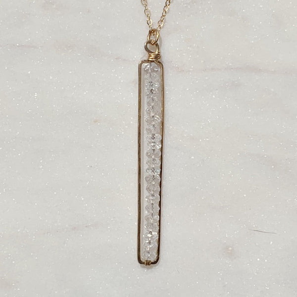 cartouche gemstone pendant