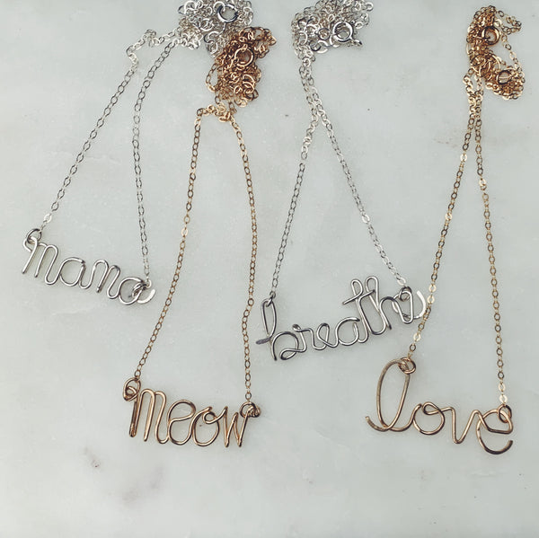 Word necklaces