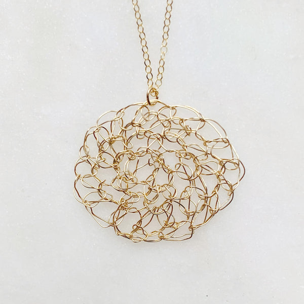 Supernova Crocheted Necklace
