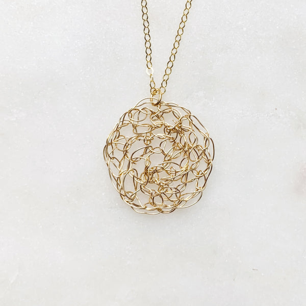 Supernova Crocheted Necklace