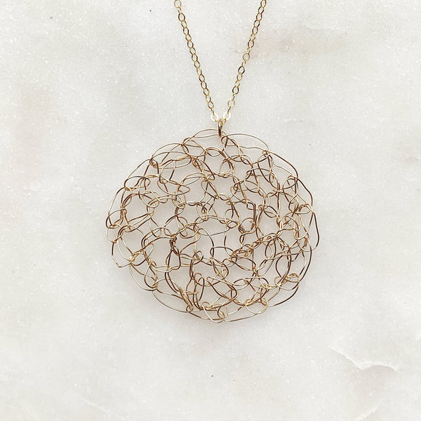 Supernova Crocheted Necklace