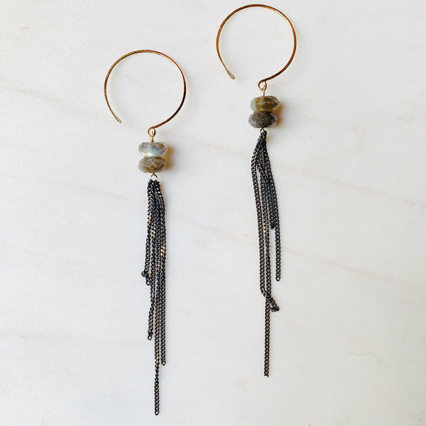 Gemstone Icicle Earring