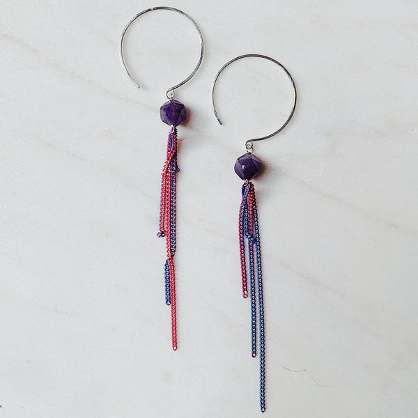 Gemstone Icicle Earring