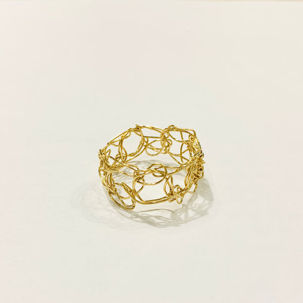 Star crochet band ring