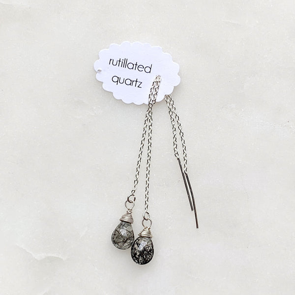 whisper ear thread rutilated quartz
