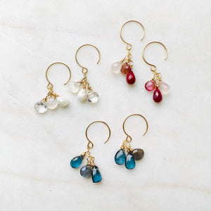 Briolette cluster earrings