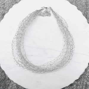 Stranded crochet necklace