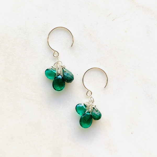 Briolette cluster earrings