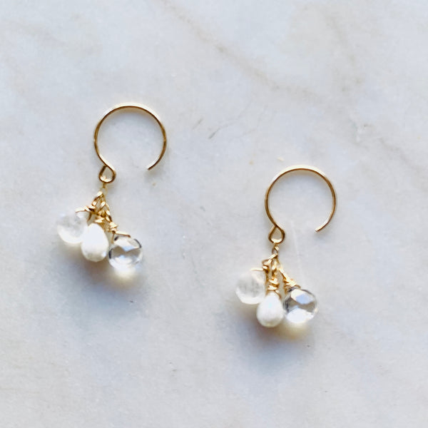 Briolette cluster earrings