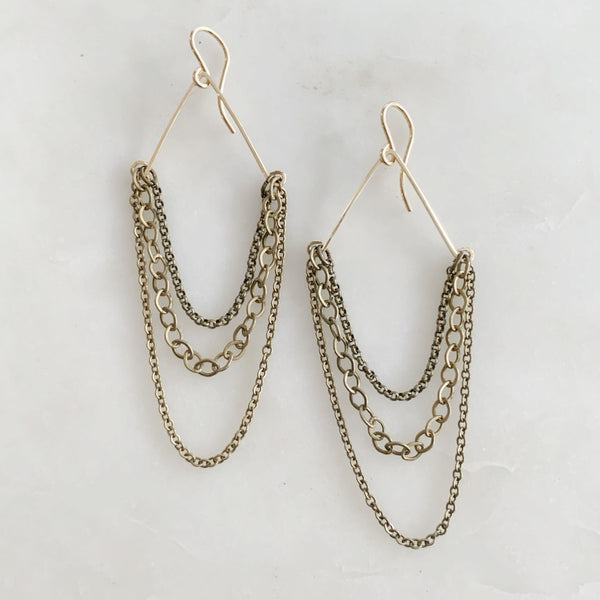 Draped Chain earrings